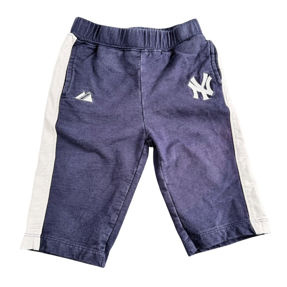 Majestic New York Yankees Navy Blue Striped‎ Sweatpants Size 12 Months MLB 232